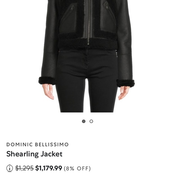 Dominic Bellissimo genuine shearling jacket black size s - Picture 7 of 7